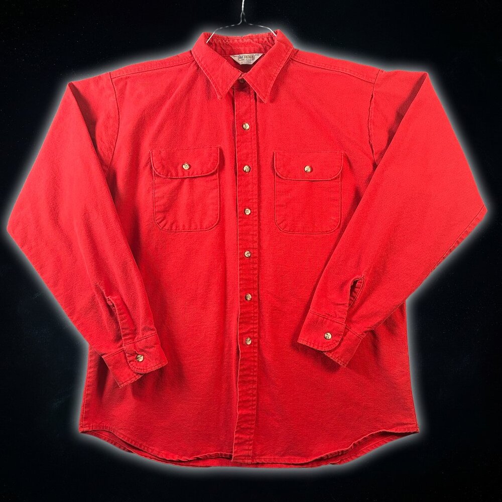 Five Brother Since 1890 Tallman Made In U.S.A Salmon Button Up Shirt Men's XL